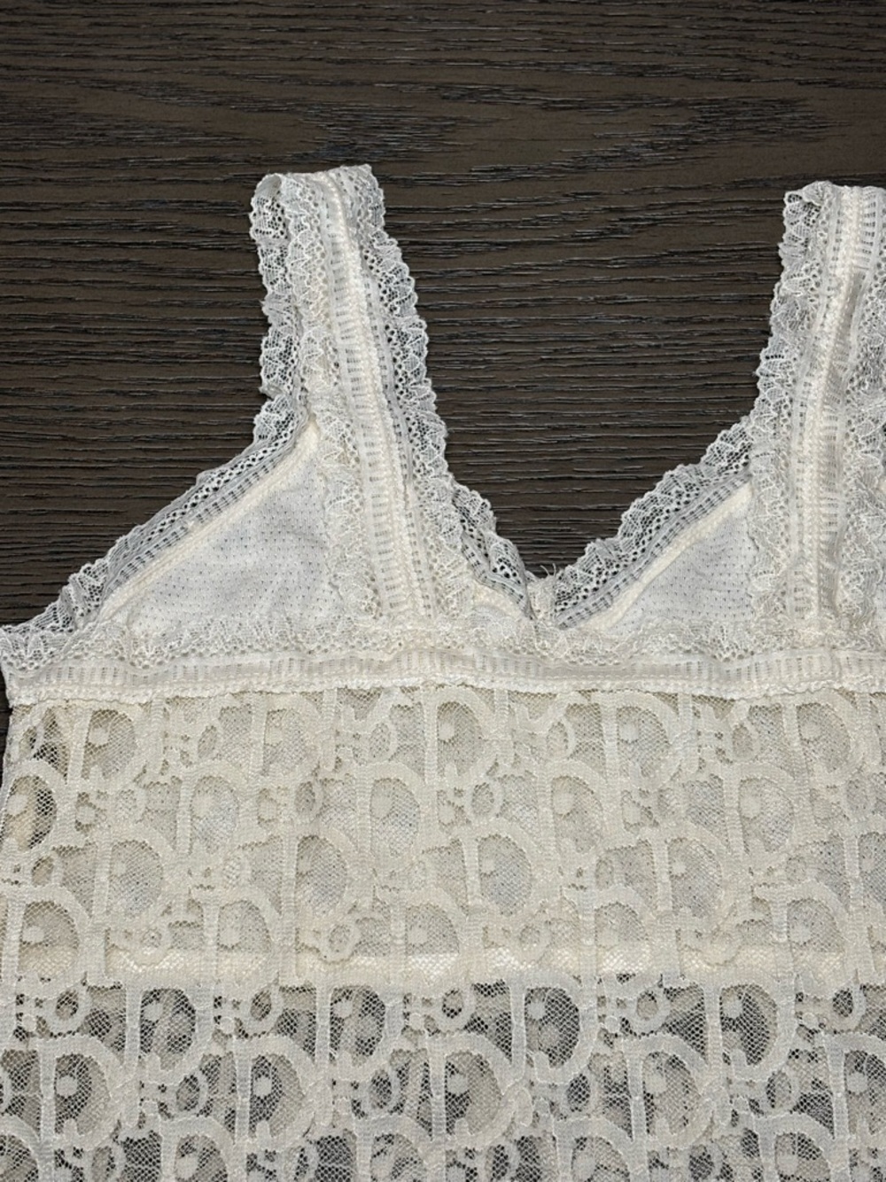 Vintage Christian Dior Trotter Monogram Lace Camisole – Galliano Era - Picture 3 of 7